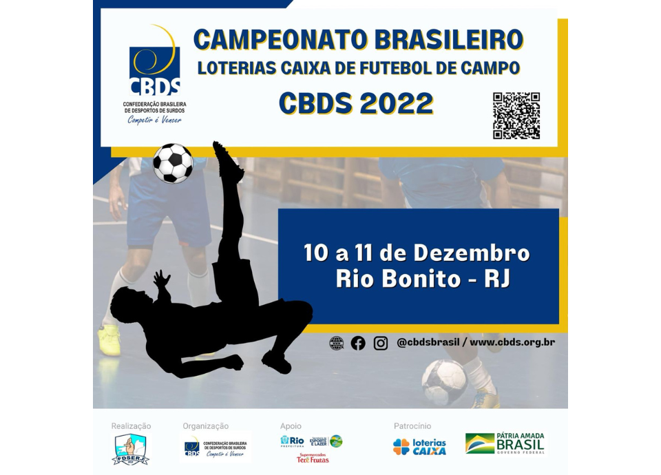CBDS promove Campeonato Brasileiro Loterias Caixa de Futebol de Surdos no RJ