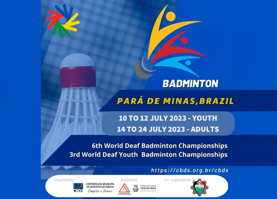 Brasil irá sediar Campeonato Mundial de Badminton de Surdos