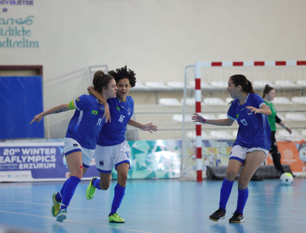 Seleção Brasileira Feminina de Futsal goleia a Irlanda e segue invicta na 20ª Winter Deaflympics
